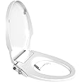 Toilet Seats Bidet with Self Cleaning Dual Nozzles Non Electric Separated Rear & Feminine Cleaning Natural Water Spray, Soft Closed Toilet Seat Combined Toilet Bidet,Easy DIY Installation (ROUND O)