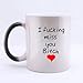 Produktbild Mensuk COOL I Fucking miss you bitch Red Heart Heat Color Changing Mug Magic Coffee Mug Ceramic/11 Oz Morphing Mug - Best Gift For Birthday,Christmas And New Year