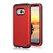 Produktbild Girlyard Tough Armor Hülle für Galaxy S8 Hybrid 3 in 1 Vorne und Hinten Bumper Schutz, Weich Silikon mit Hart PC Full Cover High Impact Defender Anti-Kratzer Stoßfest für Samsung Galaxy S8 - Rot + Schwarz