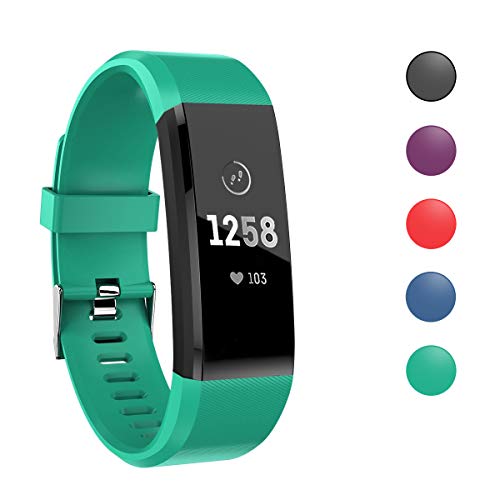 ATETION Fitness Tracker, Fitness Tracker Pedometer Watch with Slim Touch Screen and Wristbands, Wearable Activity Tracker as Step Counter Sleep Monitor for Women Men Kids (Green)