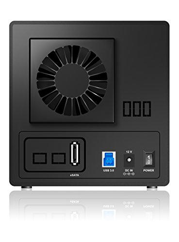 Icy Box IB-3664SU3 Externes 4-fach JBOD Gehäuse für 3,5″ (8,9 cm) SATA HDD/SSD (bis 6 Gbit/s) mit USB 3.0 und eSATA aus Aluminium schwarz - 5