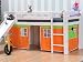 Produktbild 3tlg.Thuka Vorhang Set Höhle Spielhöhle Zubehör Hochbett Bett Kinderbett orange