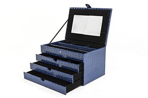 Preisvergleich Produktbild Ambassador Unisex-Schmuckkasten Kubic Kunststoff blau-1073-80