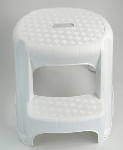 Tritthocker Stufenhocker Trittstufe Hocker Cremweiß - 2