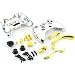 Produktbild ForceSthrength Chrome Silver modifizierte Full Shell Gold Buttons für den Xbox 360 Wireless Controller