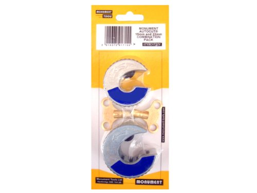 Monument Tools Autocut® Copper Pipe Cutter - 1715C1722Y 15mm & 22mm Twinpack