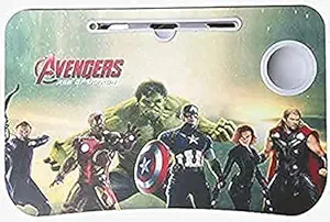 ANTIQUE World Lap-Desk, Laptop Table, Study Tab with Cartoon , Multipurpose Foldable Study Table, Laptop Table with Tablet Slot & Cup Holder, Study Table Gifts for Kids (Multi DESIGE) (ANENGERS)