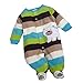 Baby Toddler Romper Warm Hoodie Soft Romper Outfit Cute Polar Bear Stripe 3-12 M