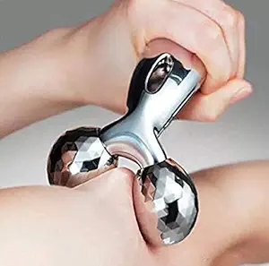 Shree Hari 3D Handheld Acupressure Health Care Wrinkle Remover Full Body Massager For Pain Relief And Relaxation, Back, Leg , Foot, Muscles Relife, Fat Burning, Head, Neck, Stress Relief (Silver) (3D Massager)