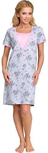 Be Mammy Womens Nursing Nightdress Linda (Model-1, L)
