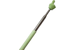 Wilitto Telescopic Classroom Pointer Teachers Pointer, Extendable Hand Finger Pointer Stick, Retractable Finger Pointing Stick, Handheld Presenter Whiteboard Presentation Pointer Green B