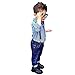 Eleery 3Pcs Fashipn Boy Kids Cotton T Shirt Top Waitcoat+Cowboy Trousers Pants+Suspenders Braces Outfit Overall Clothing Set Baby Wear