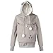 Produktbild ABsoar Kapuzenpullover Damen Sweatshirt Frauen Männer Haustier Hund Katze Halter Tasche Fleece Warme Große Tasche Bluse Hoodie Top