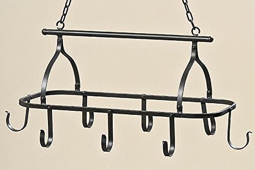 Deckenhänger Krone Kräuterkrone Shabby Landhaus Schwarz Eisen Groß