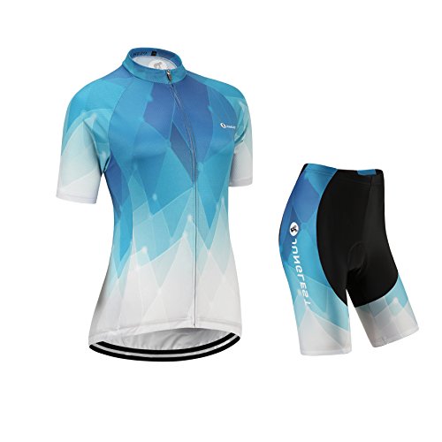 5 stil Radtrikot & Reithosen / kurze Ärmel & Lange Ärmel / Damen /3D Sitzpolster / N222 / JUNGLEST