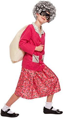 Girl's Gangster Grandma Fancy Dress Costume (7-9 Years (Medium))
