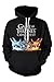 Produktbild MingoTor Herren Damen Crown Game of Thrones Season 8 Kapuzenjacke 3D Pullover mit Kapuze Sweatjacke Hoodie Cosplay Kostüm Unisex
