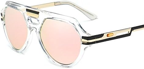 YAOHUI Fashion Sunglasses Transparent Mirror Frame Colorful Men And Women Glasses , 5