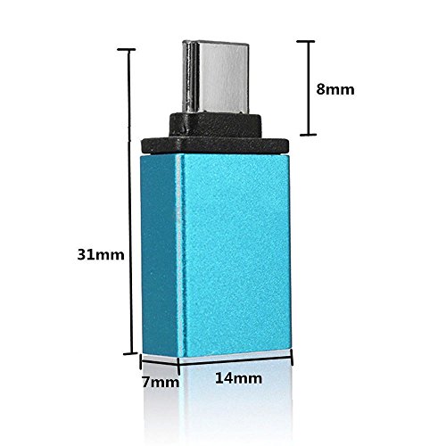 USB 3.1 Type C Male to USB 3.0 Female OTG Data Charge Adapter Converter (Random Colour) - 4