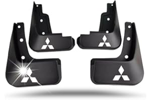 GTFRFD 4 Stück Auto Gummi Schmutzfänger, Für Mitsubishi Eclipse Cross Auto Vorne Hinten Kratzfest Spritzschutz Kotflügel Protection Styling ZubehöR