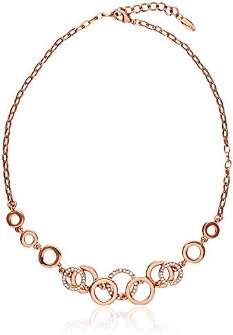 Fancydel"Love Under the Stars" Rose Gold Plated Women Circle Necklace with Austrian Crystals for Wife Mothers Mum girls