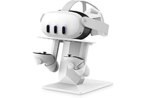 MidingChai Halterung Kompatibel mit Meta 3, Headset Halterung Kompatibel mit Meta 3 zubehör, VR Stand Holder Stabile vr Brille pc lagerung, Quadratische Basis, VR Brille Zubehör, Weiß