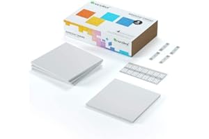 Nanoleaf Canvas Erweiterungspack, 4 zusätzliche LED Lichtquadrate - Smarte Modulare WLAN LED RGBW Panels, 16 Mio. Farben Wandleuchte Innen, Musik & Bildschirm Sync, Funktioniert mit Alexa