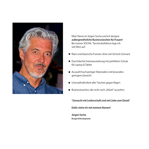 SOCHA SO-CASUAL-BLACK Designer Business Tasche f  r Damen  43 94 cm  17 3 Zoll  schwarz