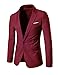 Produktbild Letuwj Herren Casual Anzug Jacke slim fit XXXL Wein Rot