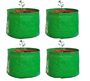 KURUPPATH Group HDPE Uv Stabilized Grow Bag, Green and Orange, 15