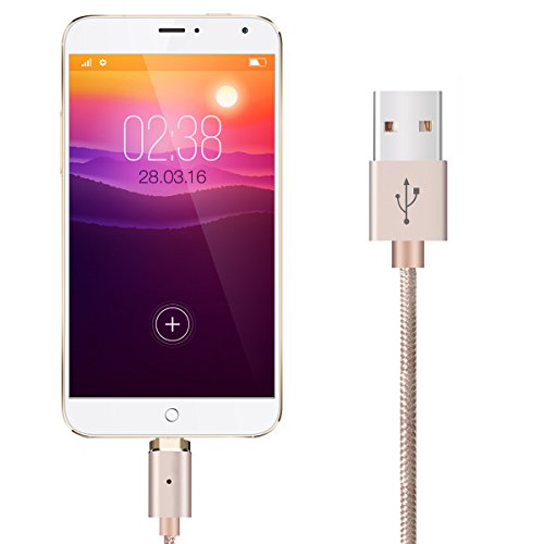 Magnetische USB Ladekabel Datenkabel, ELEGIANT verbesserte Version 1.2M Micro USB 2.0 Magnet Ladekabel Kabel Charger Lade Kabel Netzteil Adapter High Speed Sync und Schnellladekern mit LED Statusanzeige für Android Smart Handys Tablets Samsung galaxy NOTE 5 LG G4, G3, G2, Motorola Nexus 6 SONY Xperia Z3.Z2 usw (Nicht für Samsung GALAXY S6, S6 edge, S6 edge+, S7, Galaxy S7 Edge, Type C) - 4