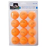 Lote de 12 pelotas naranjas en celluloide para tenis de mesa 3 estrellas, Dimensión 40 mm