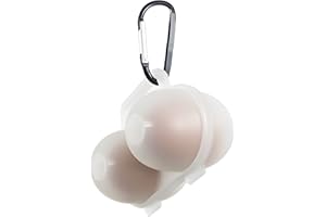 RoseFlower 2 Girds Egg Holder Container, Plastic Egg Storage Box Shockproof Protection, Portable Egg Tray Carriage Dispenser for Camping Picnic Travel Kitchen Refrigerator Outdoor, Clear