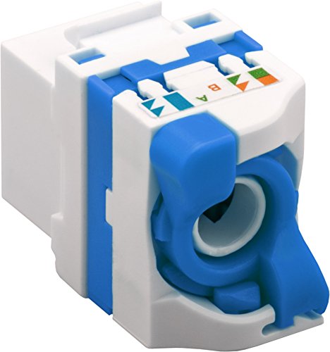 10x werkzeugfreie KeyStone Buchse CAT6a RJ45 Buchse, UTP ungeschirmt für Gigabit Ethernet LAN für einfaches Anschließen ohne Werkzeug - 2