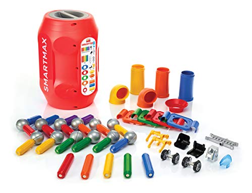 Smartmax Jeu de Construction magnétique SMX904 - Baril de Rangement Inclus