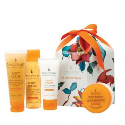 Sanctuary Spa Covent Garden Me Time Spa Treats 4 Piece Gift Set - Body Wash 75ml, Body Scrub 50ml, Body Butter 50ml & Hand Cream 30ml