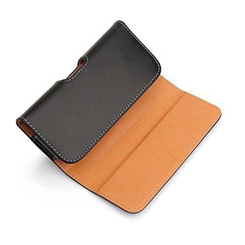 C-Super Mall-UK Einfach Mode Sport Hüfttasche Bauchtasche Beuteltasche Taille Taschen,PU-Leder Handy-Beutel Hüfttasche hülle mit Riemenverbinder für iPhone 6S 5/5S/SE und andere Telefon unter 4,7 „(schwarz) - 3