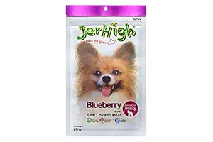 JerHigh Blueberry Dog Treat, 70 g (Pack of 6)