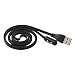 Produktbild Magnetische USB Ladekabel Netzteil Kabel für Pebble Smartwatch - Hochwertiges USB Ladegerät Kabel Charging Cable für Pebble Time 3 / Time Steel / Time Round Smart Watch - Schwarz(Black)