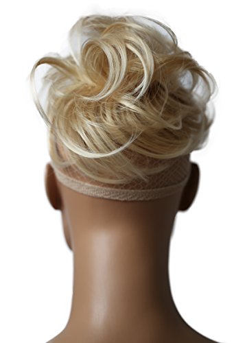 PRETTYSHOP Haarteil Haargummi Hochsteckfrisuren unordentlicher Dutt leicht gewell. Farbe: blond mix G28B - 6