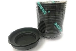 INERRA Floral Junior Bowls - Green Round Plastic Florist Dishes for Foam Cylinders (Pack of 25 Bowls)