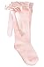 Ribbon Bow knee high socks (0-2.5 [6-12 month] euro 15-18, pink)