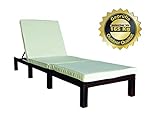 mk outdoory rattanliege MK Outdoor Rattan Rattanliege Lounger-B, belastbar bis 165 kg, mehrfach verstellbare Rückenlehne, braun, Gartenliege, Relaxliege, Liegestuhl, Sonnenliege, Rattanmöbel
