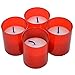 Produktbild Junker Kirchenbedarf 4er Pack Grablicht rot, Brenndauer 40 Stunden Grabbrenner - Grableuchte, Grabkerze, Grab Licht, Friedhofskerze