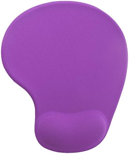 Mouse pad gel-filled wrist rest - Tres Lobos(2017 new design) mouse mat with soft gel-filled wrist rest support, non-slip rubber base, Optimized thin surface, Including two sizes, four color, for PC, Mac, Laptop, Office & Gaming, Comfortable & Lightweight, 24-hour customer support (Purple)