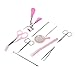 Produktbild Haiyemao Wimpern färben 10 Teile/Satz Augenbrauen Tools Kit Pinzette Trimmer Schere Rasiermesser Wimpernzange Spiegel Earpick Akne Pin Extractor Wimpernzange für Frauen
