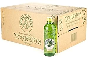 Agua Mineral Natural con Gas Mondariz - Caja de 35 Botellas de 33 cl - Formato Cristal