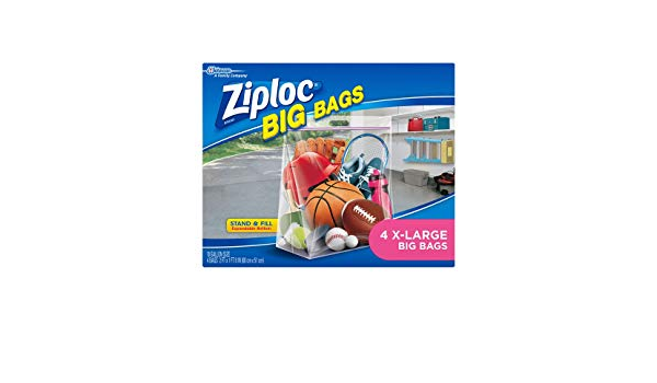 Ziploc Big Bag Double Zipper X Large 4 Teilig By Ziploc Amazon De Drogerie Korperpflege