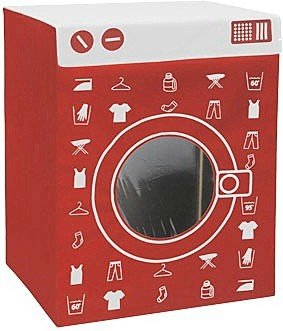 WÄSCHEKORB IN WASCHMASCHINEN - OPTIK FALTBAR 44x40x56cm, Farbe:Rot