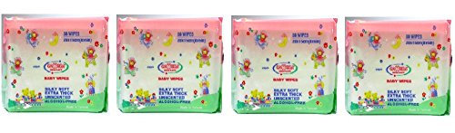 Camera Baby Corporation White Baby Wet Wipes -4 Packs 80 Sheets Per Pack
